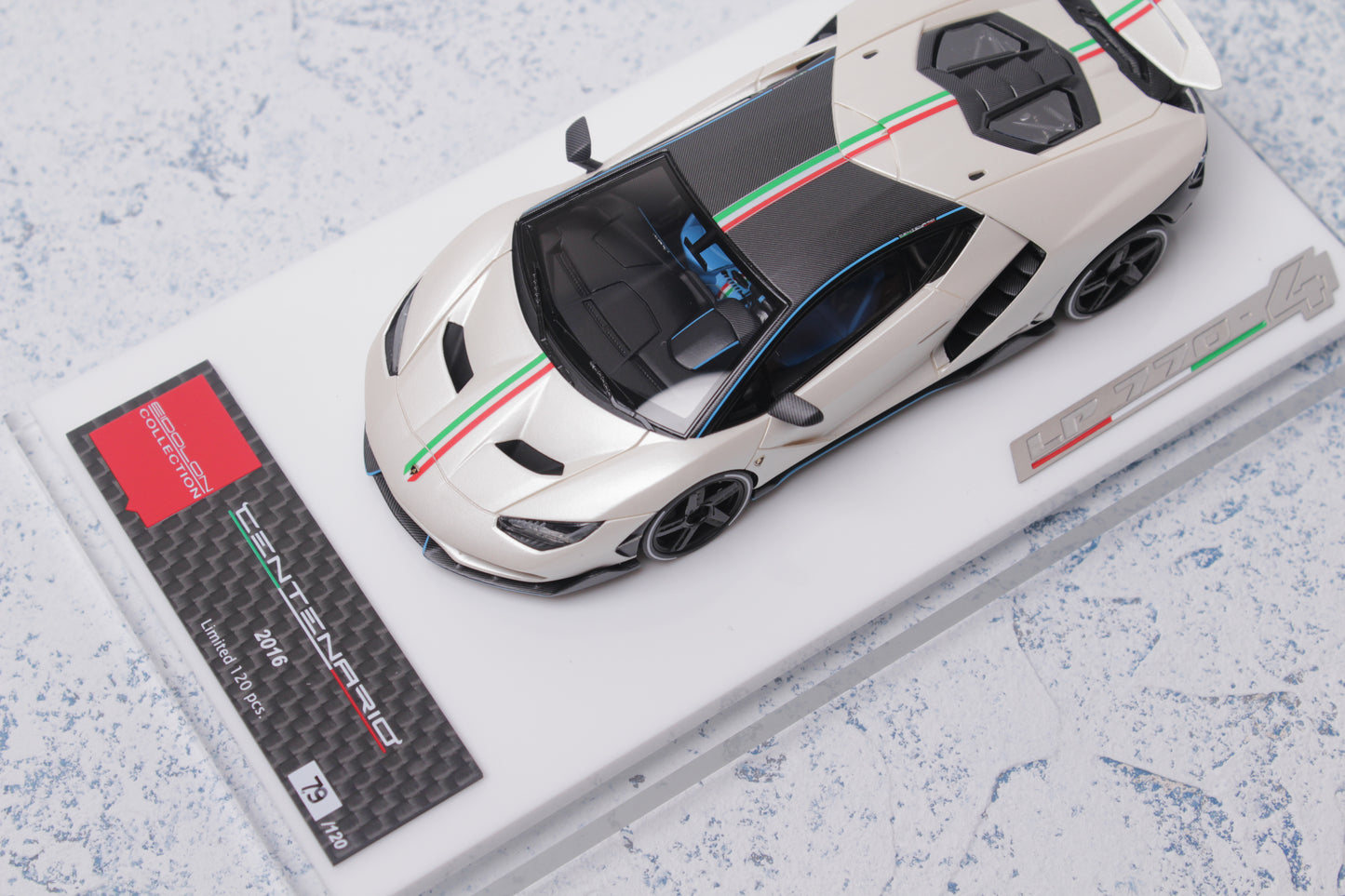 Lamborghini Centenario LP770-4 2016 Rear Wing up in Bianco Banopus — 01