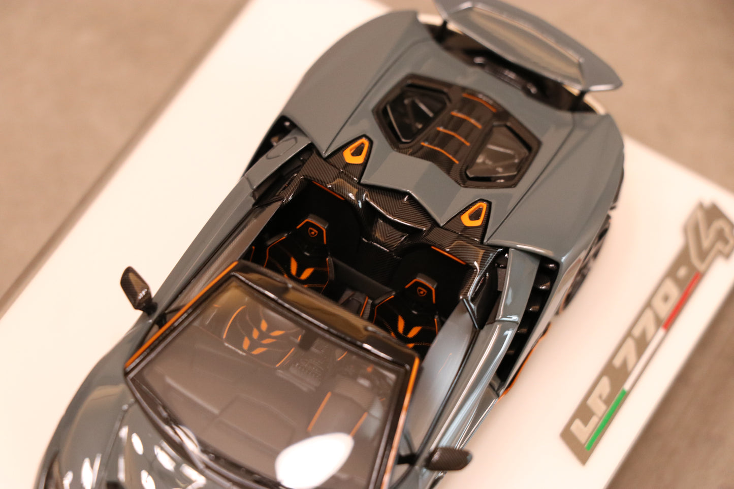 Make Up Eidolon Lamborghini Centenario Roadster LP770-4 2016 Rear Wing up in Grigio Telesto