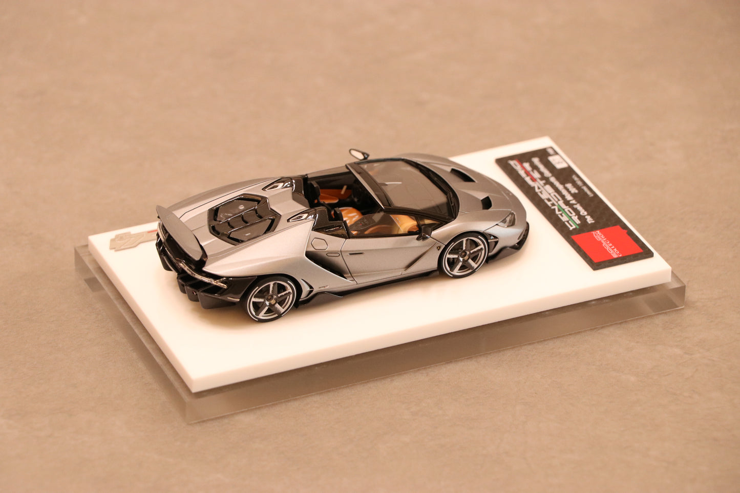 Make Up Eidolon Lamborghini Centenario Roadster LP770-4 2016 Rear Wing up in Argent Centenario