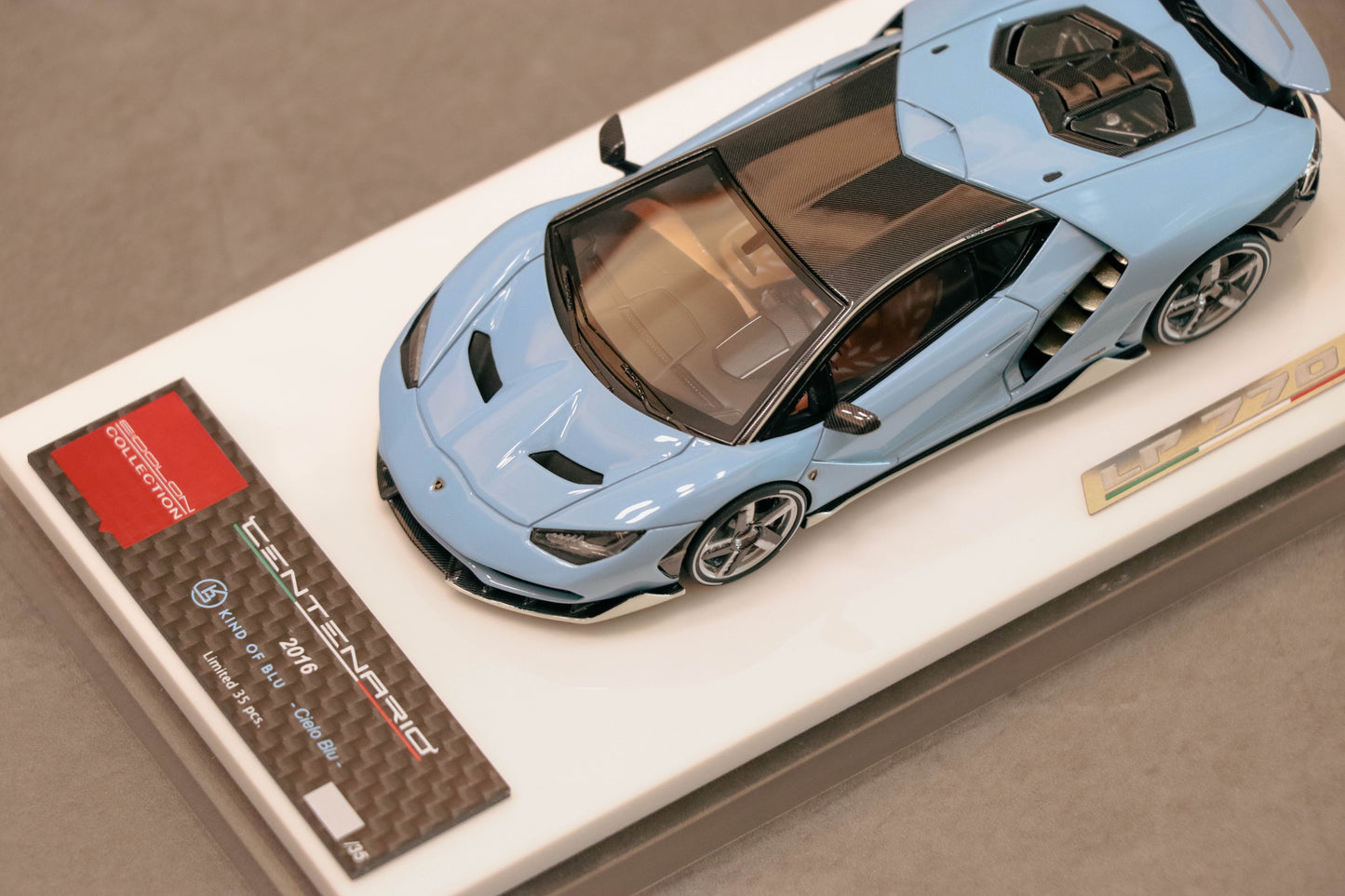 -BACK IN STOCK- Make Up Eidolon Collection Lamborghini Centenario LP770-4 2016 Rear Wing up Cielo Blu