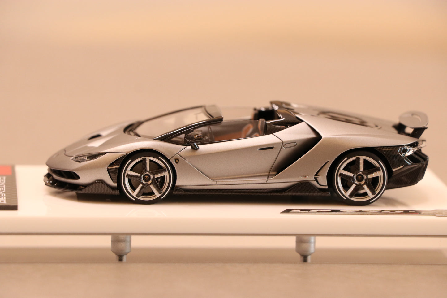 Make Up Eidolon Lamborghini Centenario Roadster LP770-4 2016 Rear Wing up in Argent Centenario