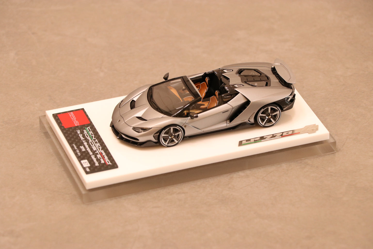 Make Up Eidolon Lamborghini Centenario Roadster LP770-4 2016 Rear Wing up in Argent Centenario