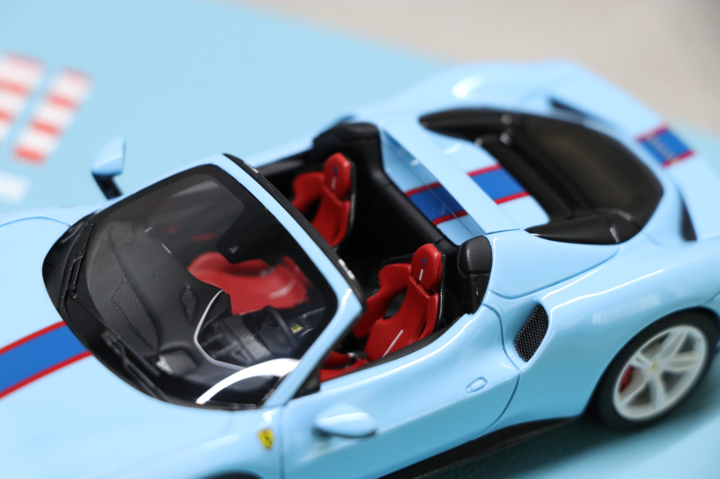 BBR Ferrari SF-24 and 296 GTS special livery Miami GP 2024 customized for Leclerc -Limited 50 PCS