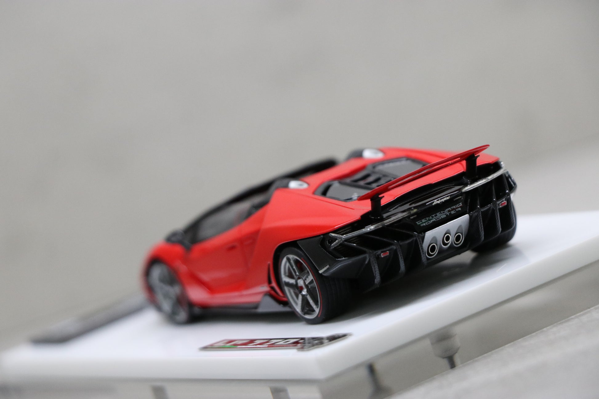 Lamborghini Centenario Roadster LP770-4 2016 Rear Wing up in Rosso Mars — 06