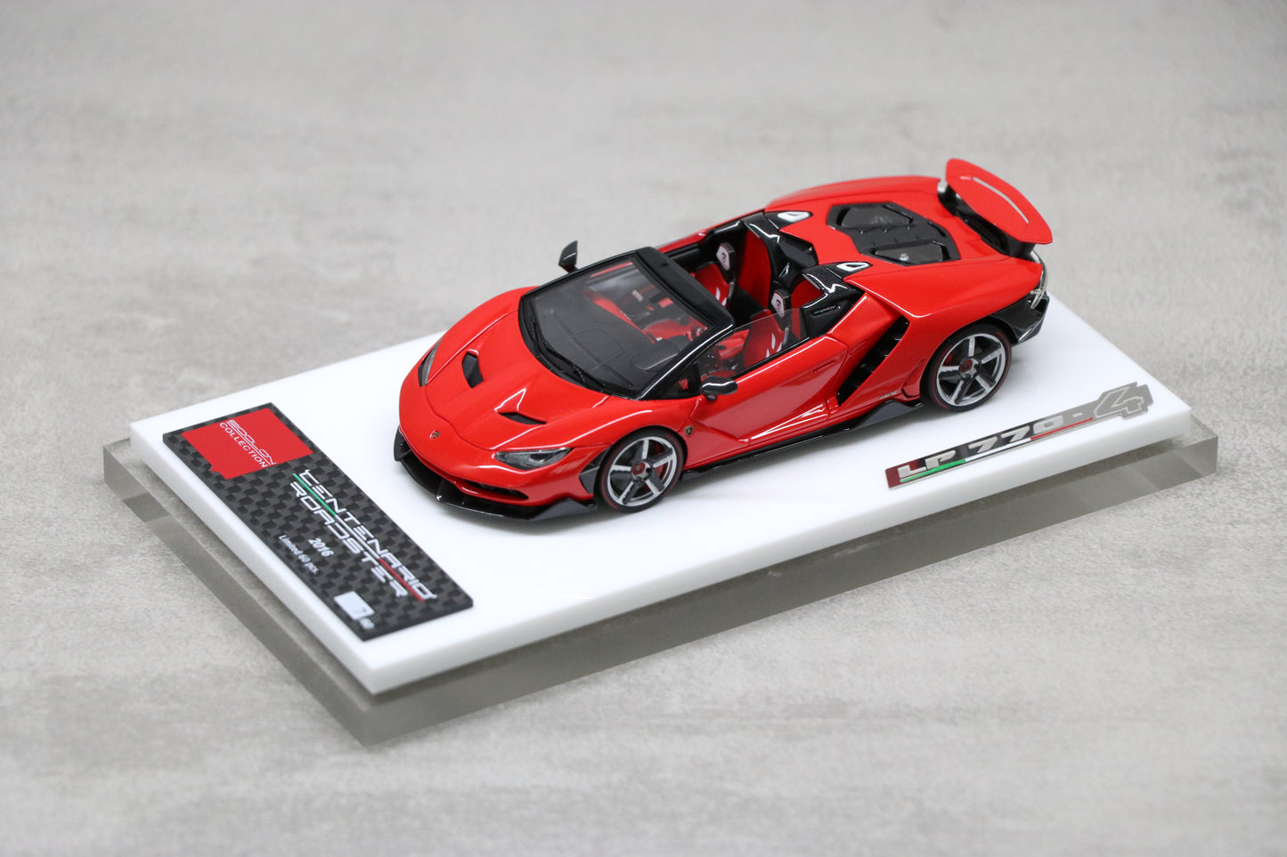 Lamborghini Centenario Roadster LP770-4 2016 Rear Wing up in Rosso Mars — 03