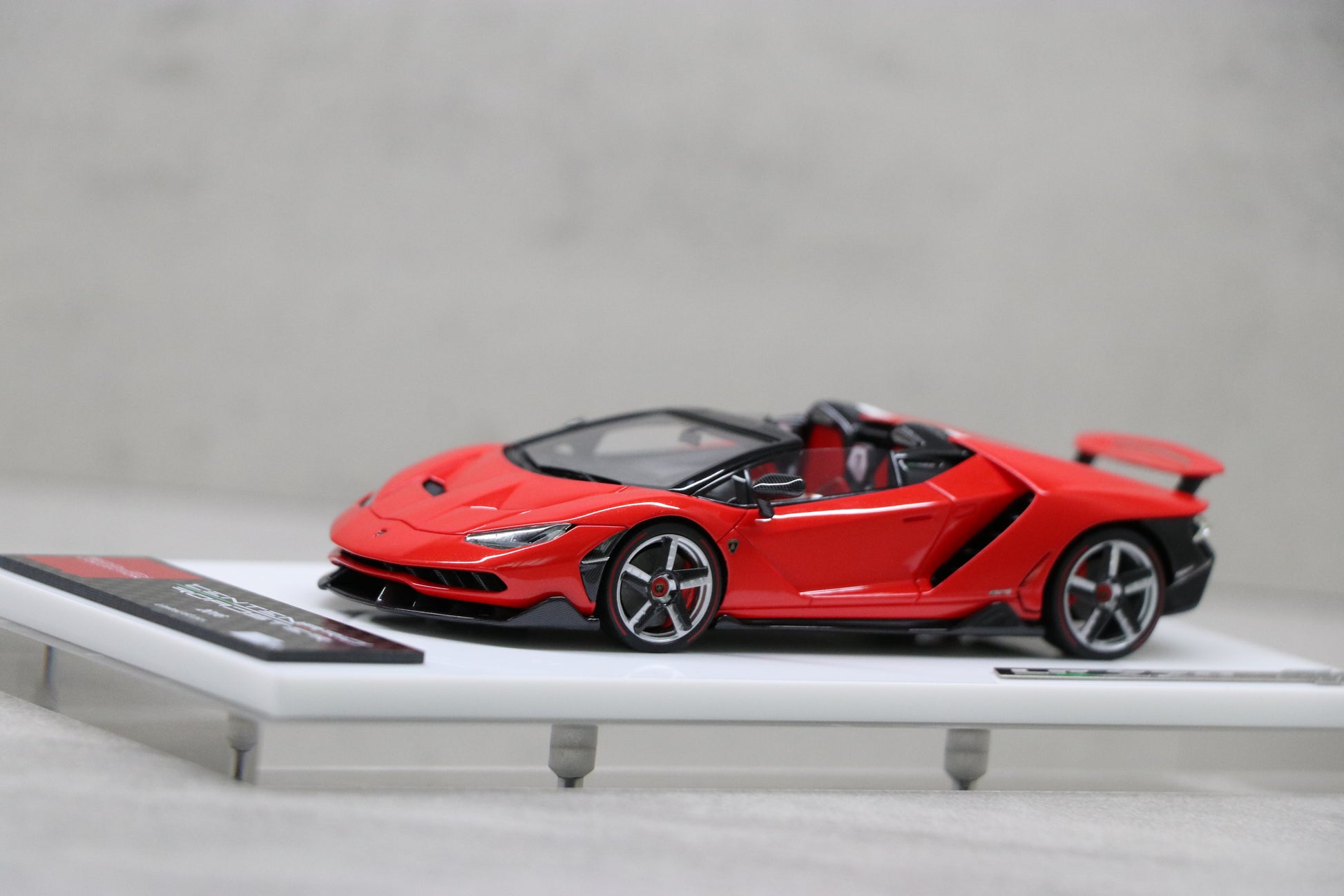 Lamborghini Centenario Roadster LP770-4 2016 Rear Wing up in Rosso Mars — 05