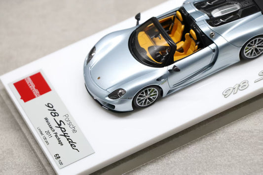 Porsche 918 Spyder weissach package 2011 in Liquid Metal Chrome Blue — 01