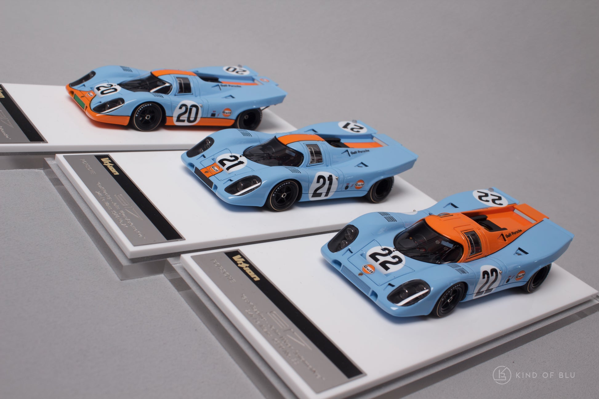 (3-Car Set) Porsche 917K "Gulf Racing - John Wyer Automotive" Le Mans 24h 1970 No.20 & 21 & 22 - 1 50