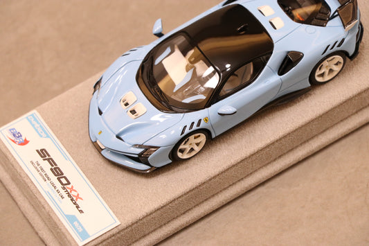 BBR Emperor Series 1:43 Ferrari SF90XX in Azzurro La Plata & White Accents - Limited 25 PCS -