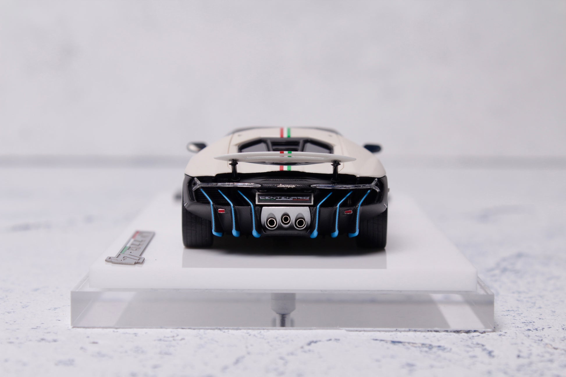 Lamborghini Centenario LP770-4 2016 Rear Wing up in Bianco Banopus — 05