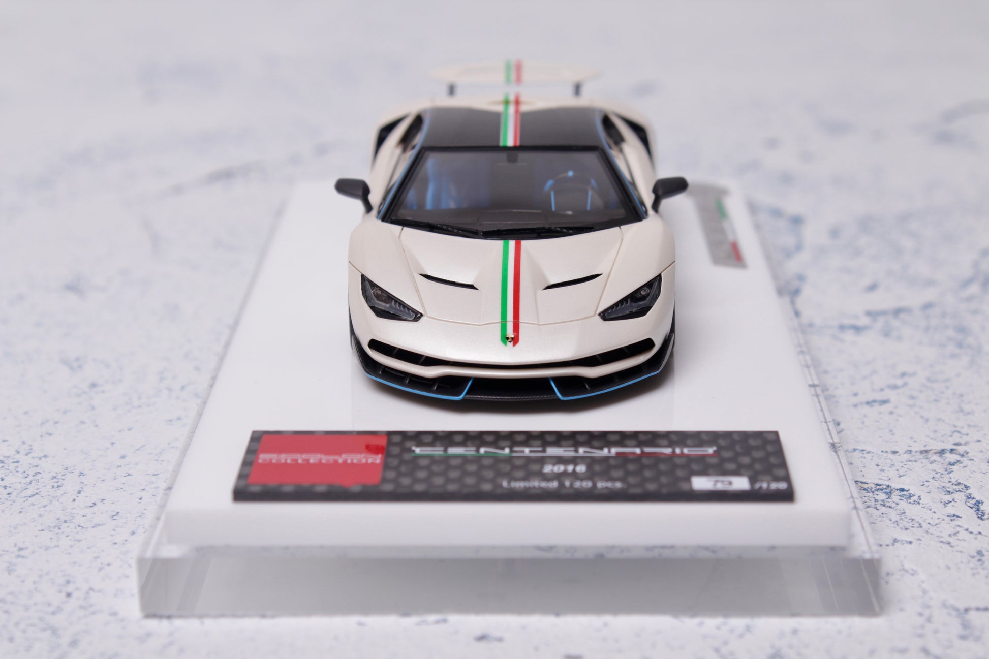 Lamborghini Centenario LP770-4 2016 Rear Wing up in Bianco Banopus — 04