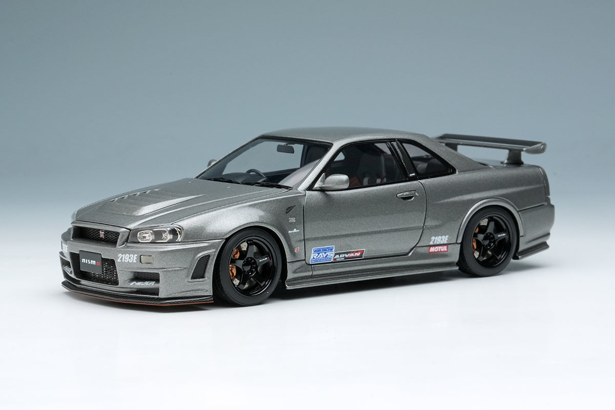 Make Up Eidolon NISSAN SKYLINE GT-R (NISMO BNR34 CRS Version) Dark Metal Grey with Stickers