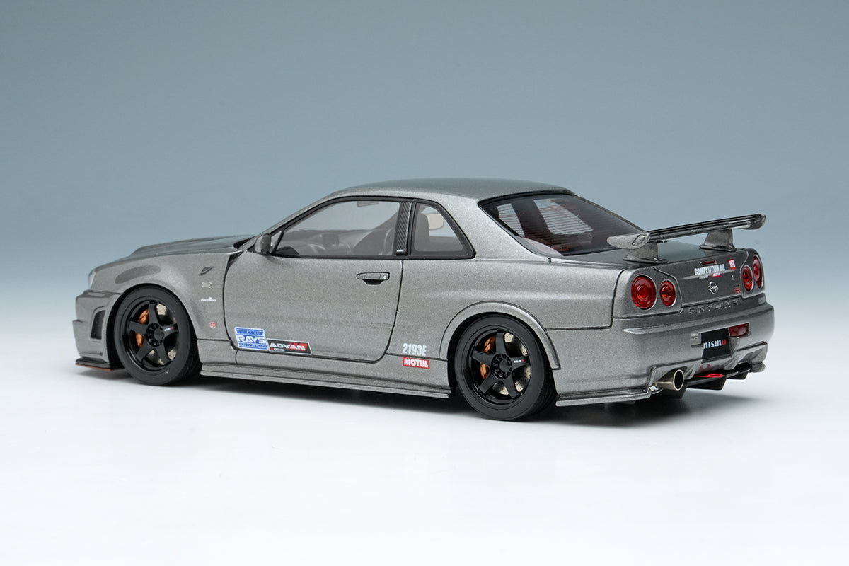 Make Up Eidolon NISSAN SKYLINE GT-R (NISMO BNR34 CRS Version) Dark Metal Grey with Stickers